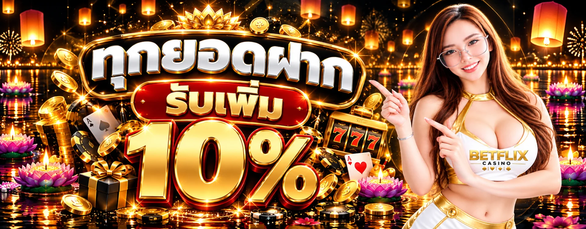 ทุกยอดฝาก รับเพิ่ม 10%